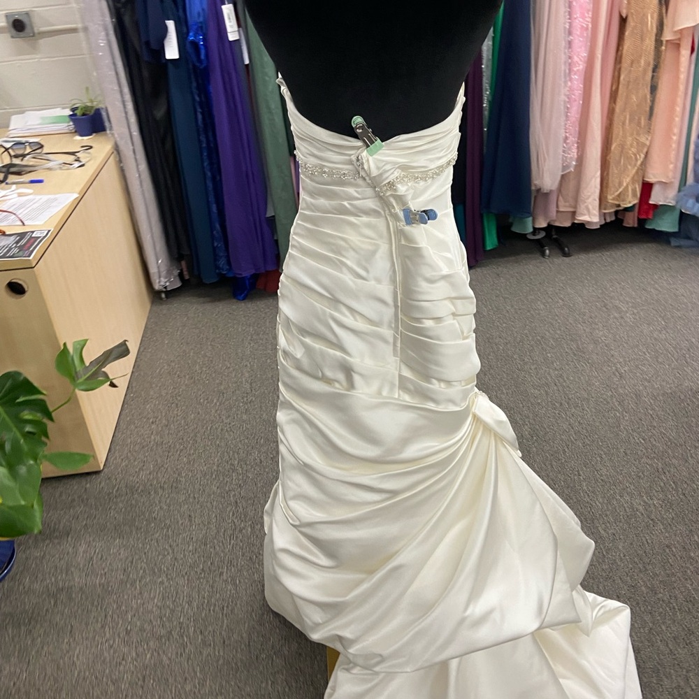 David's Bridal Elegant Cream Wedding Dress - Picture 11 of 16